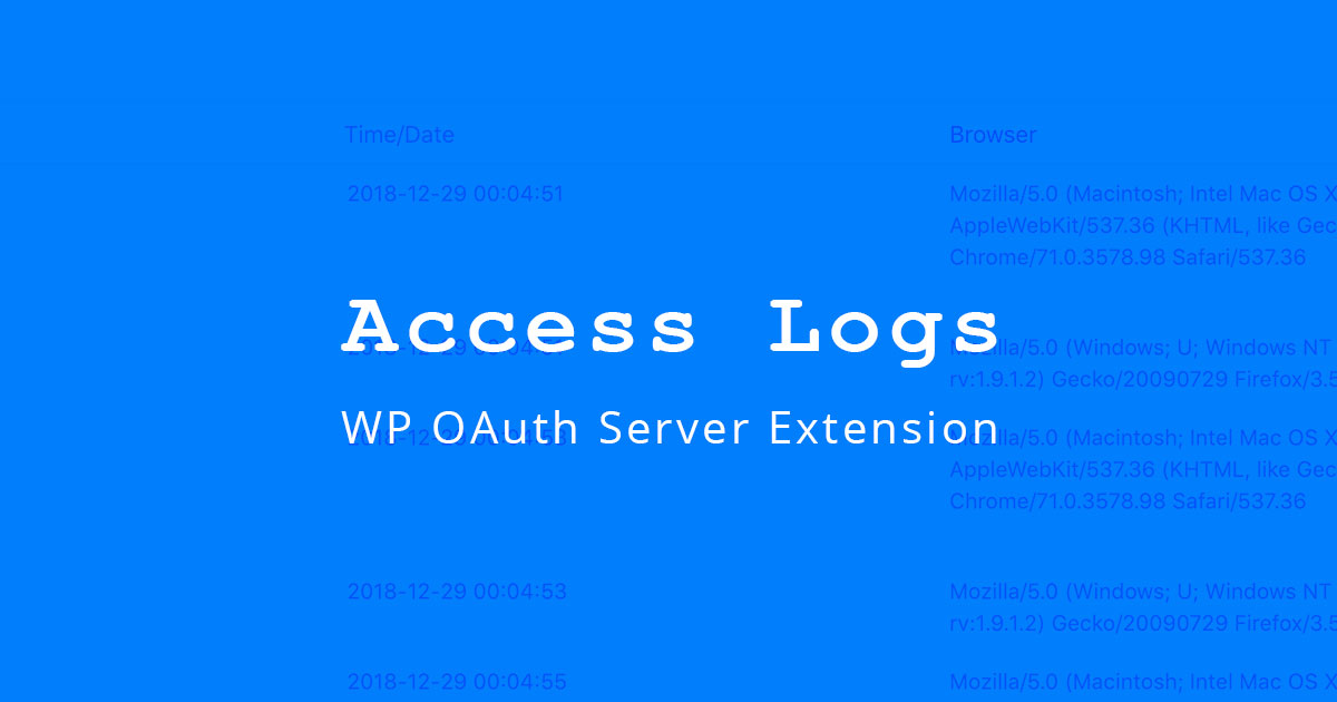 WP OAuth Server Access Logs